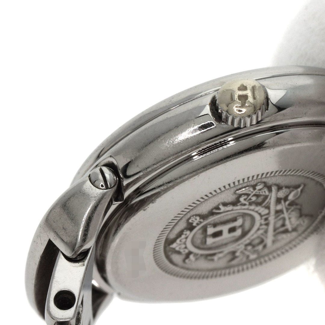 HERMES Watches Quartz PU2.210 Stainless Steel , Stainless Steel Silver Pullman blue dial Women Used Authentic