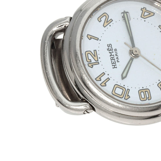 HERMES Watches Quartz PU2.210 Stainless Steel , Stainless Steel Silver Pullman blue dial Women Used Authentic