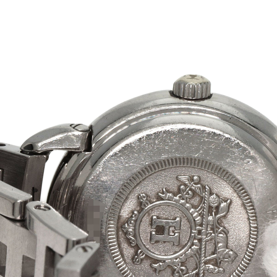 HERMES Watches Quartz PU2.210 Stainless Steel , Stainless Steel Silver Pullman blue dial Women Used Authentic