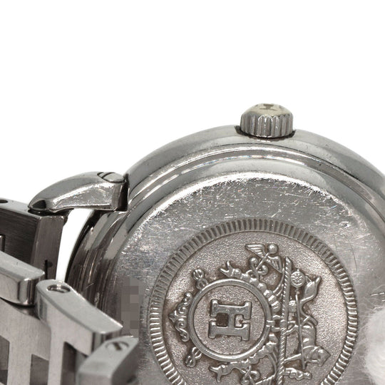 HERMES Watches Quartz PU2.210 Stainless Steel , Stainless Steel Silver Pullman blue dial Women Used Authentic