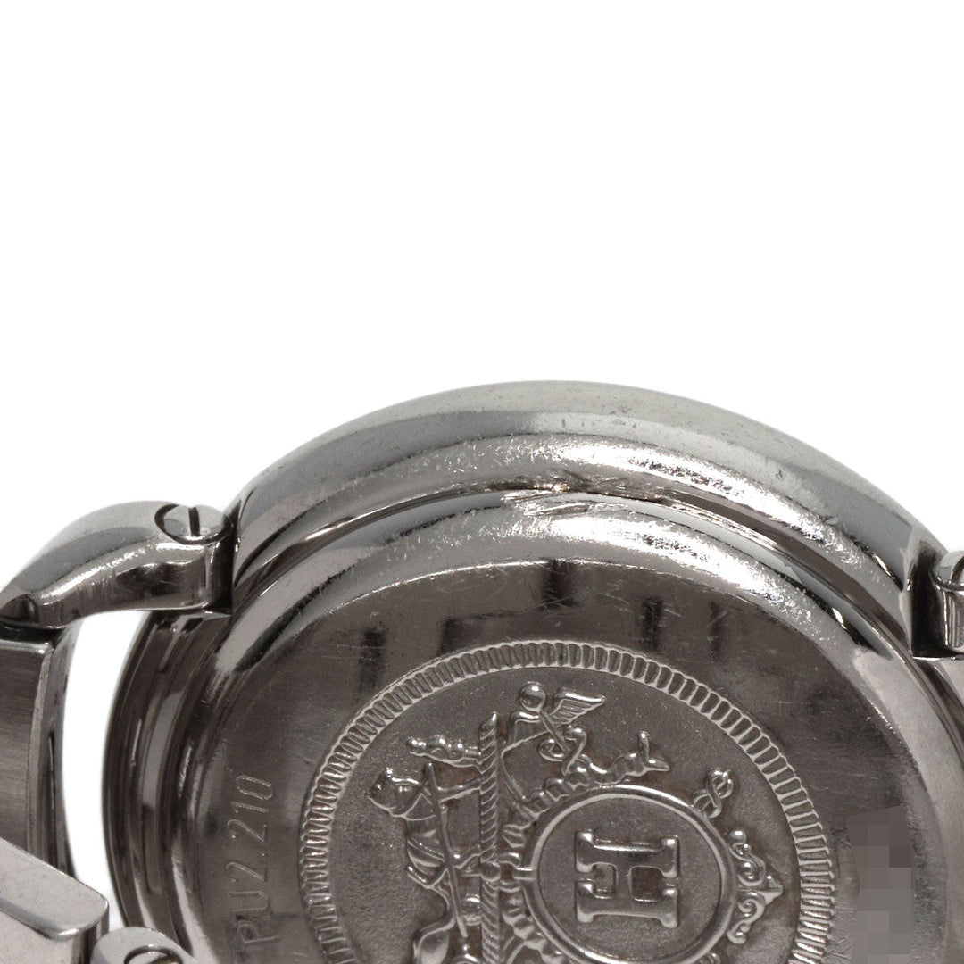 HERMES Watches Quartz PU2.210 Stainless Steel , Stainless Steel Silver Pullman blue dial Women Used Authentic