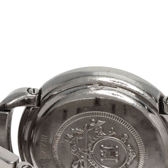 HERMES Watches Quartz PU2.210 Stainless Steel , Stainless Steel Silver Pullman blue dial Women Used Authentic