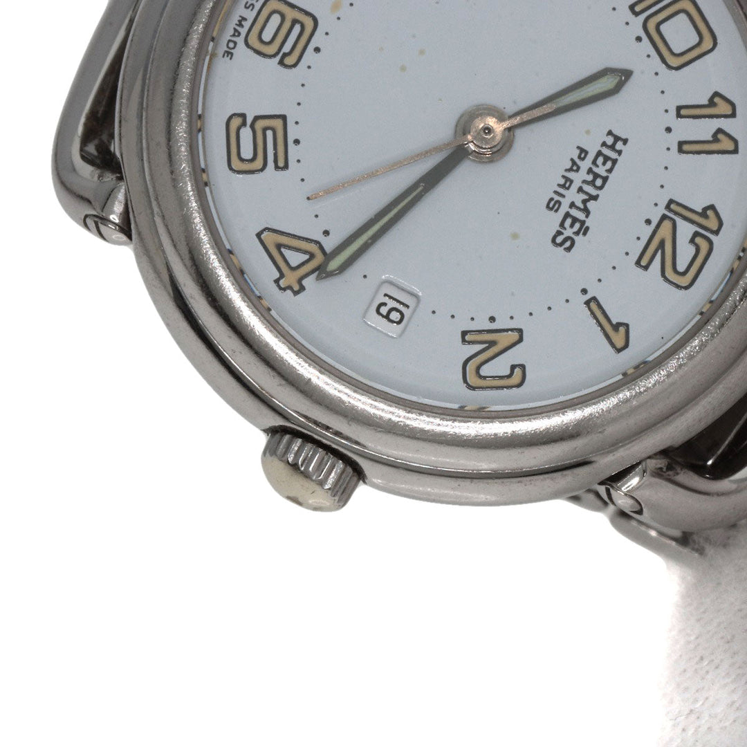 HERMES Watches Quartz PU2.210 Stainless Steel , Stainless Steel Silver Pullman blue dial Women Used Authentic