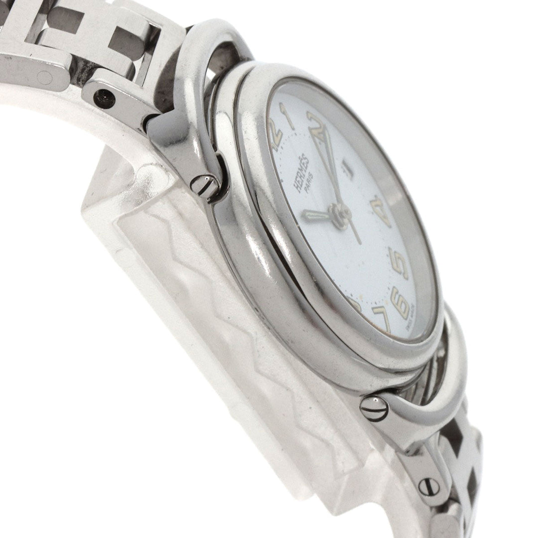 HERMES Watches Quartz PU2.210 Stainless Steel , Stainless Steel Silver Pullman blue dial Women Used Authentic