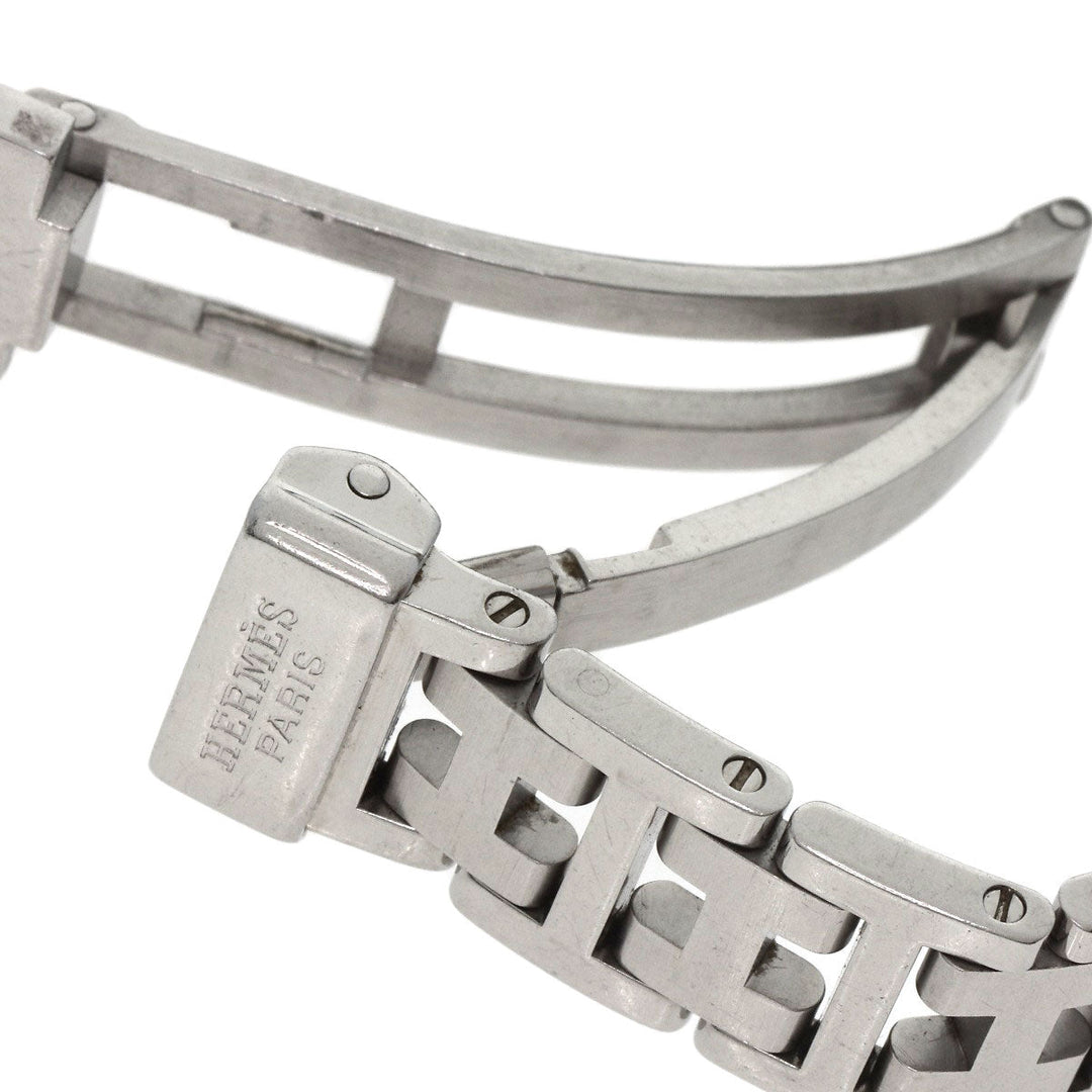 HERMES Watches Quartz PU2.210 Stainless Steel , Stainless Steel Silver Pullman blue dial Women Used Authentic