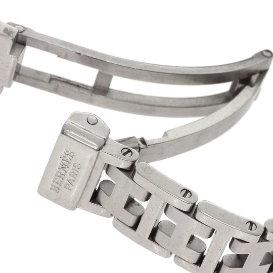 HERMES Watches Quartz PU2.210 Stainless Steel , Stainless Steel Silver Pullman blue dial Women Used Authentic