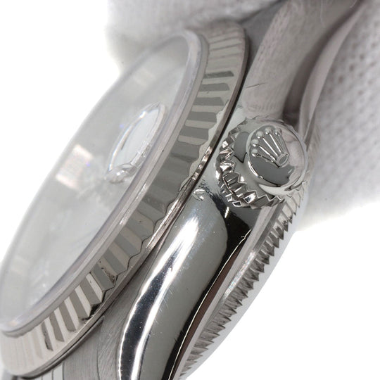 ROLEX Watches Mechanical Automatic 79174G Stainless Steel , Stainless Steel , K18WG Silver Datejust 10P Diamond Silver dial Women Used Authentic