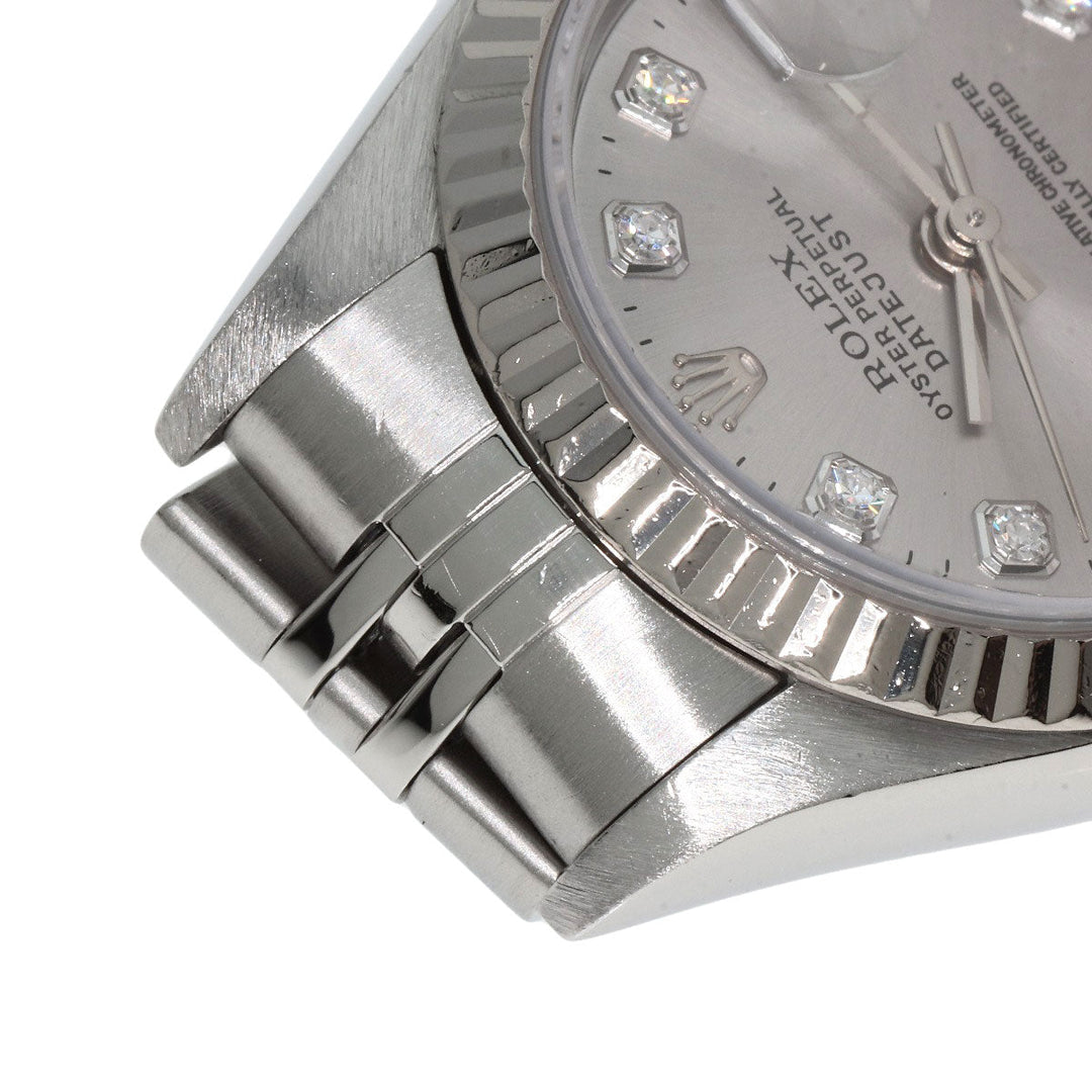 ROLEX Watches Mechanical Automatic 79174G Stainless Steel , Stainless Steel , K18WG Silver Datejust 10P Diamond Silver dial Women Used Authentic