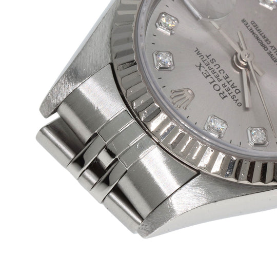 ROLEX Watches Mechanical Automatic 79174G Stainless Steel , Stainless Steel , K18WG Silver Datejust 10P Diamond Silver dial Women Used Authentic