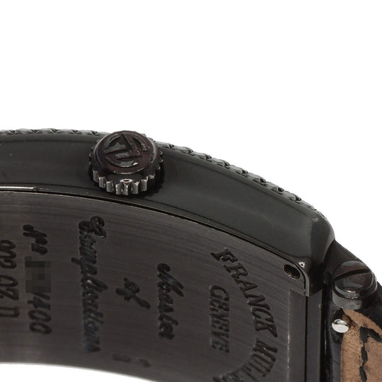 FRANCK MULLER Watches Quartz 902QZD K18WG, leather black Long Island BLACK MAGIC Limited to 400 pieces pink dial Women Used Authentic