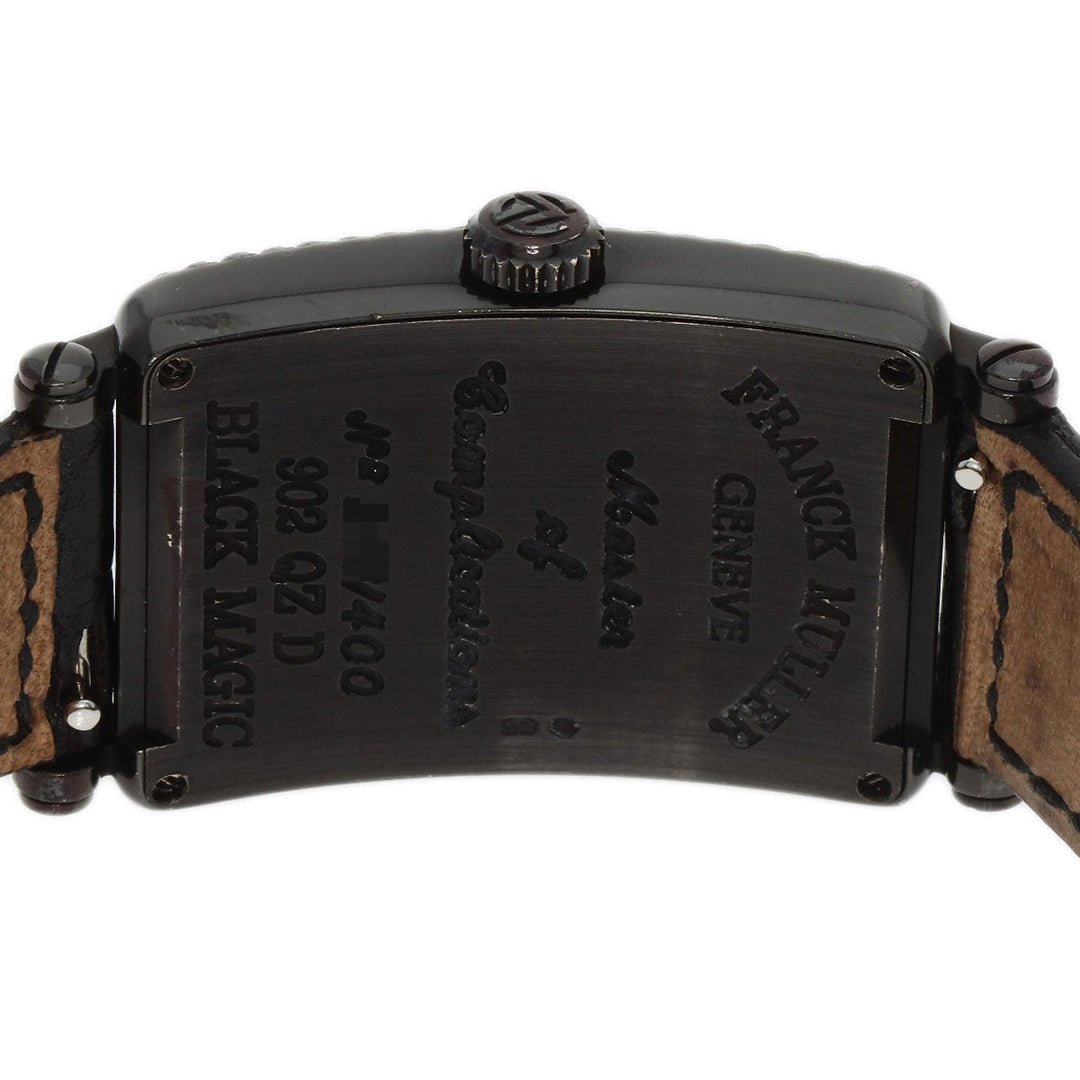 FRANCK MULLER Watches Quartz 902QZD K18WG, leather black Long Island BLACK MAGIC Limited to 400 pieces pink dial Women Used Authentic
