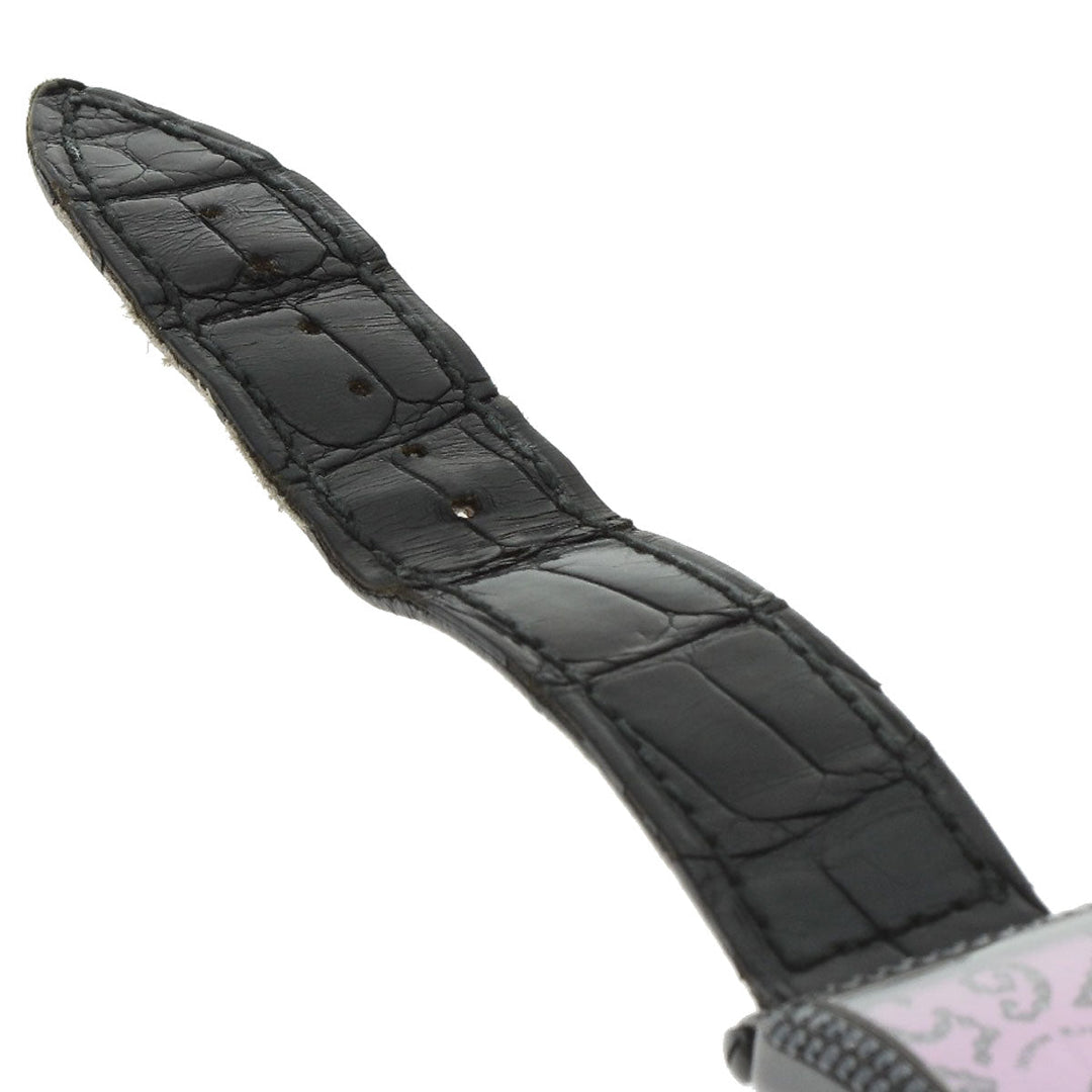 FRANCK MULLER Watches Quartz 902QZD K18WG, leather black Long Island BLACK MAGIC Limited to 400 pieces pink dial Women Used Authentic