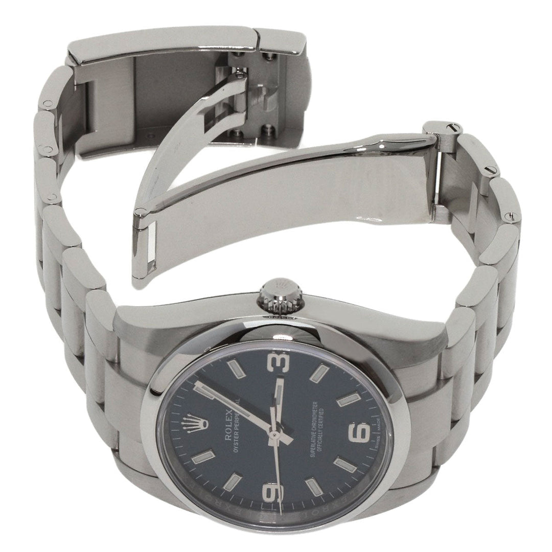 ROLEX Watches Mechanical Automatic 114200 Stainless Steel , Stainless Steel Silver Oyster perpetual blue dial mens Used Authentic