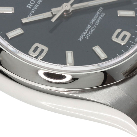 ROLEX Watches Mechanical Automatic 114200 Stainless Steel , Stainless Steel Silver Oyster perpetual blue dial mens Used Authentic