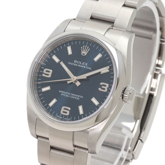 ROLEX Watches Mechanical Automatic 114200 Stainless Steel , Stainless Steel Silver Oyster perpetual blue dial mens Used Authentic