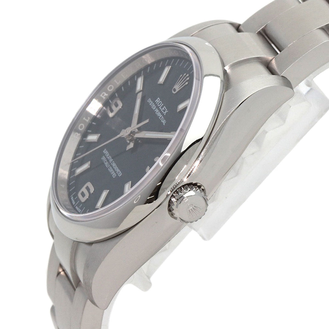ROLEX Watches Mechanical Automatic 114200 Stainless Steel , Stainless Steel Silver Oyster perpetual blue dial mens Used Authentic