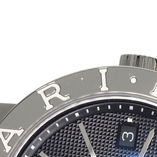 BVLGARI Watches Mechanical Automatic BB38BSLD Stainless Steel, Leather Silver Bulgari Bulgari black dial mens Used Authentic