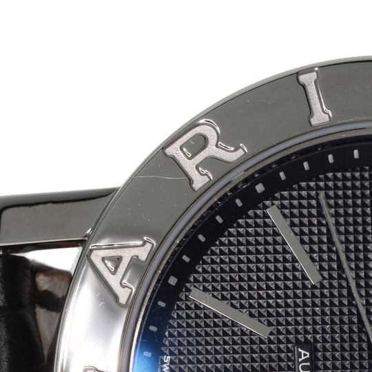 BVLGARI Watches Mechanical Automatic BB38BSLD Stainless Steel, Leather Silver Bulgari Bulgari black dial mens Used Authentic
