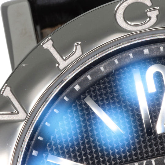BVLGARI Watches Mechanical Automatic BB38BSLD Stainless Steel, Leather Silver Bulgari Bulgari black dial mens Used Authentic