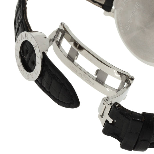 BVLGARI Watches Mechanical Automatic BB38BSLD Stainless Steel, Leather Silver Bulgari Bulgari black dial mens Used Authentic