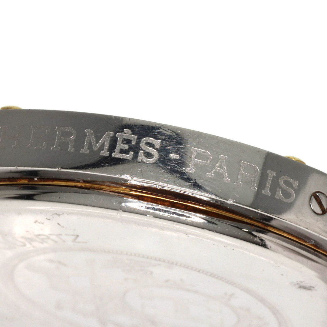 HERMES Watches Quartz Stainless Steel , SSxGP gold Clipper Old Belt cream dial mens Used Authentic
