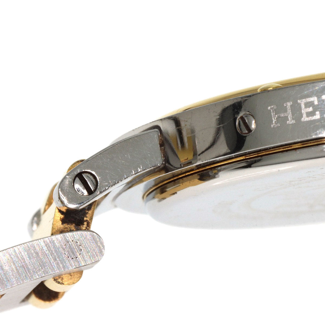 HERMES Watches Quartz Stainless Steel , SSxGP gold Clipper Old Belt cream dial mens Used Authentic