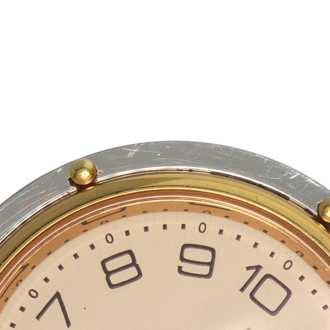 HERMES Watches Quartz Stainless Steel , SSxGP gold Clipper Old Belt cream dial mens Used Authentic