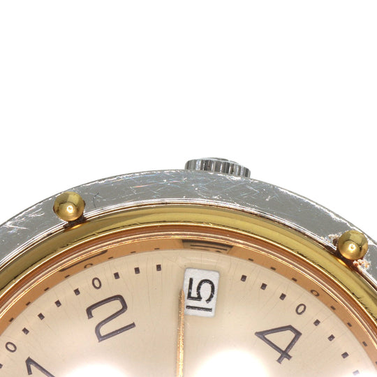 HERMES Watches Quartz Stainless Steel , SSxGP gold Clipper Old Belt cream dial mens Used Authentic