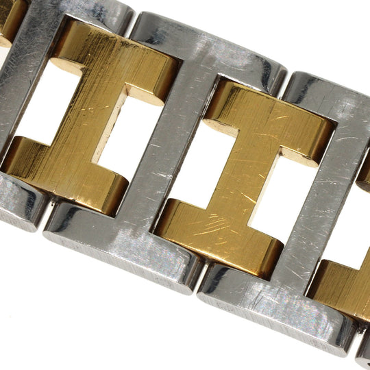 HERMES Watches Quartz Stainless Steel , SSxGP gold Clipper Old Belt cream dial mens Used Authentic