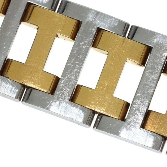 HERMES Watches Quartz Stainless Steel , SSxGP gold Clipper Old Belt cream dial mens Used Authentic