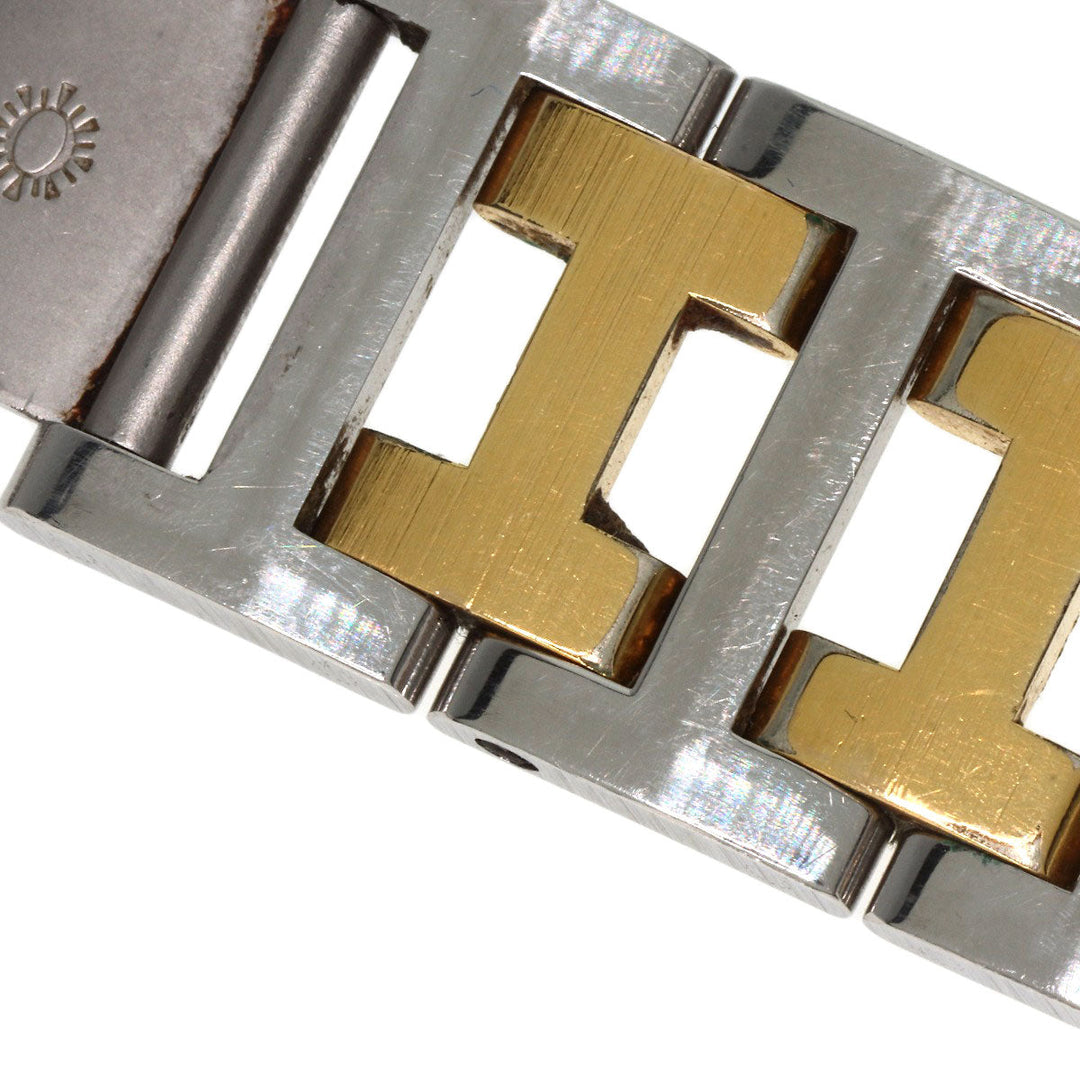 HERMES Watches Quartz Stainless Steel , SSxGP gold Clipper Old Belt cream dial mens Used Authentic