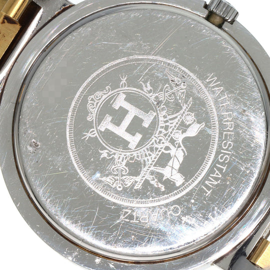 HERMES Watches Quartz Stainless Steel , SSxGP gold Clipper Old Belt cream dial mens Used Authentic