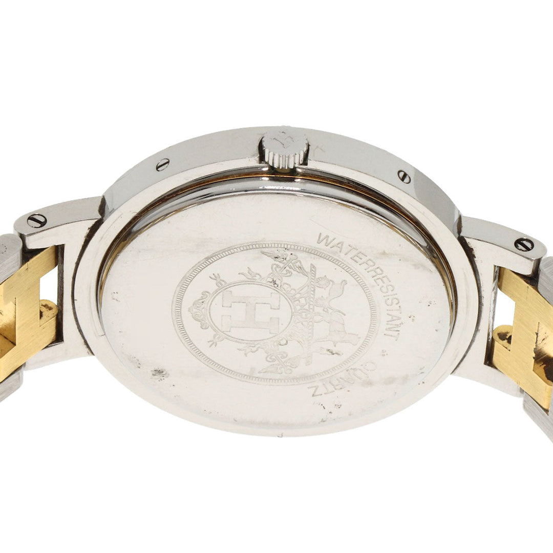 HERMES Watches Quartz Stainless Steel , SSxGP gold Clipper Old Belt cream dial mens Used Authentic