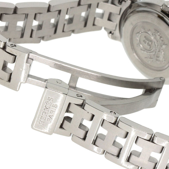 HERMES Watches Quartz CL4.210 Stainless Steel Silver Clipper Navy dial