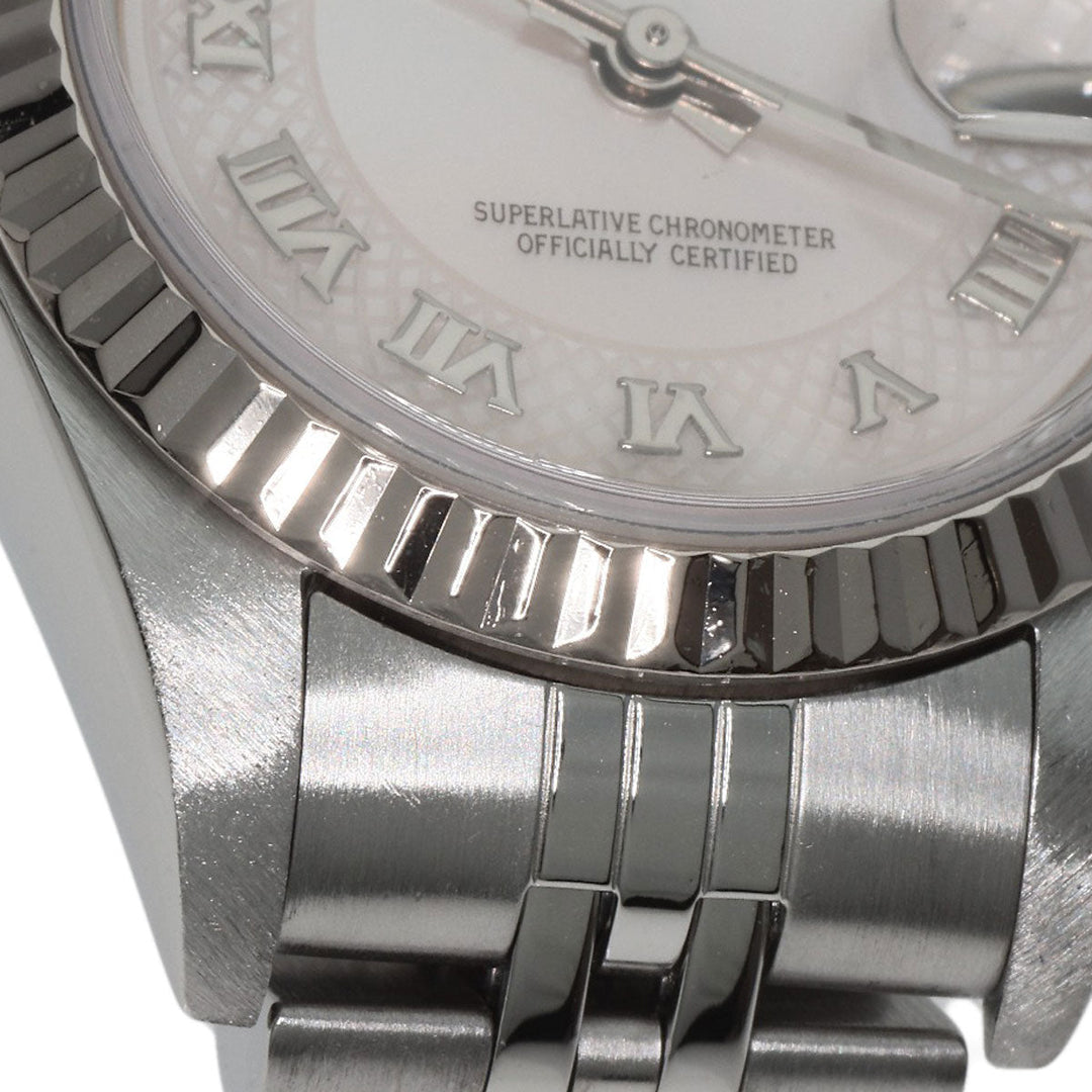 ROLEX Watches Mechanical Automatic 79174NRD Stainless Steel , Stainless Steel , K18WG Silver Datejust shell dial Women Used Authentic