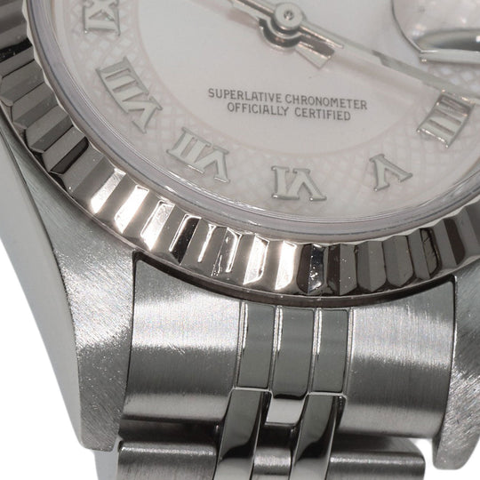 ROLEX Watches Mechanical Automatic 79174NRD Stainless Steel , Stainless Steel , K18WG Silver Datejust shell dial Women Used Authentic