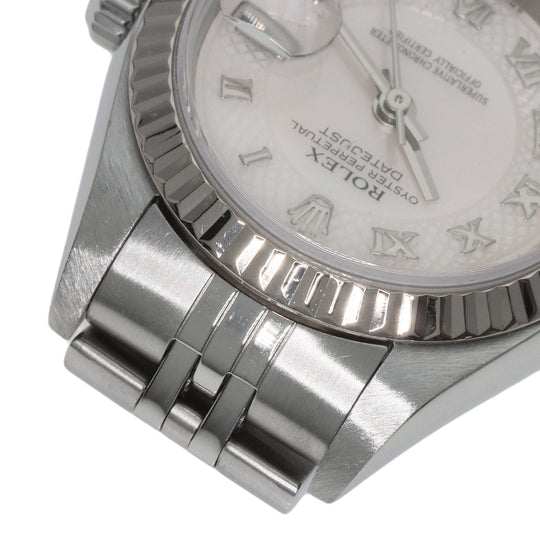 ROLEX Watches Mechanical Automatic 79174NRD Stainless Steel , Stainless Steel , K18WG Silver Datejust shell dial Women Used Authentic