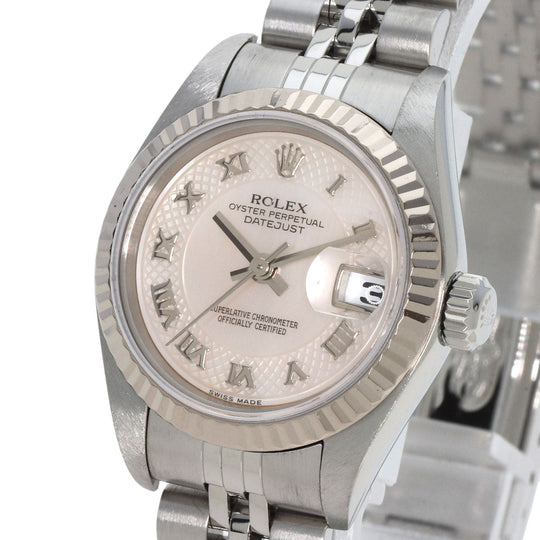ROLEX Watches Mechanical Automatic 79174NRD Stainless Steel , Stainless Steel , K18WG Silver Datejust shell dial Women Used Authentic