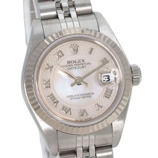ROLEX Watches Mechanical Automatic 79174NRD Stainless Steel , Stainless Steel , K18WG Silver Datejust shell dial Women Used Authentic