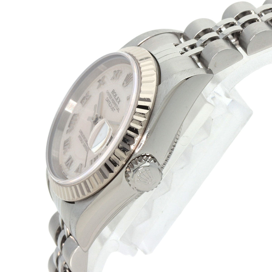 ROLEX Watches Mechanical Automatic 79174NRD Stainless Steel , Stainless Steel , K18WG Silver Datejust shell dial Women Used Authentic