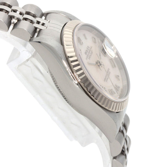 ROLEX Watches Mechanical Automatic 79174NRD Stainless Steel , Stainless Steel , K18WG Silver Datejust shell dial Women Used Authentic