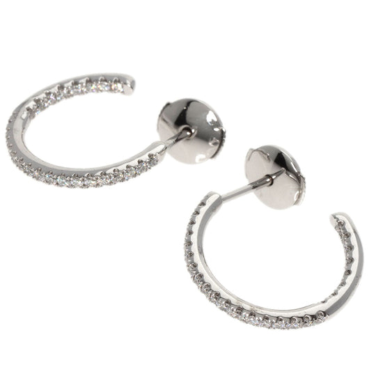 De Beers Pierce K18WG Silver Diamond hoop Women Used Authentic