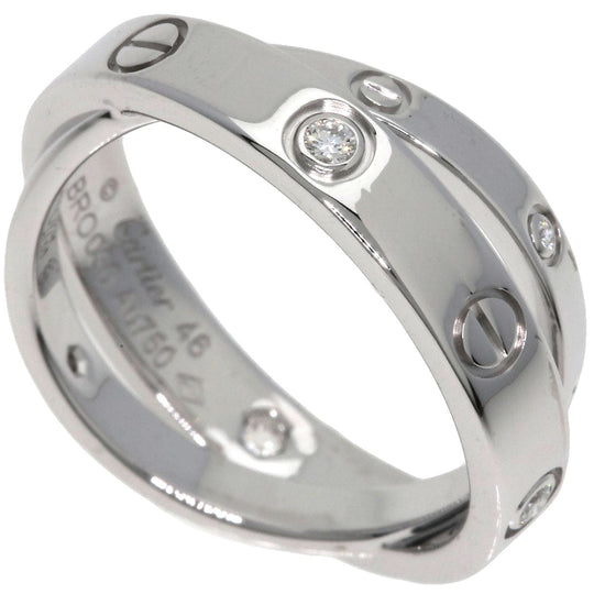 CARTIER Ring K18WG Silver Be Love 6P Diamond #46