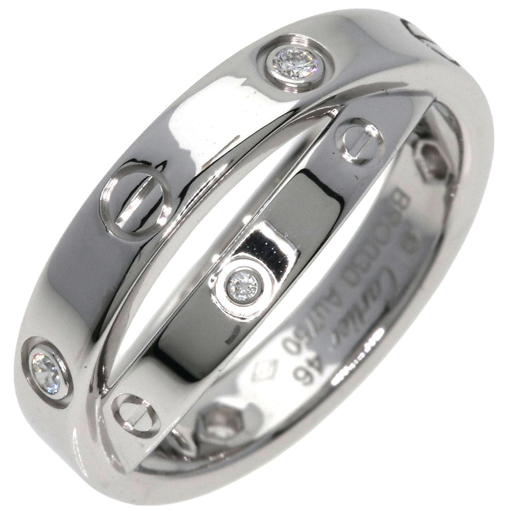 CARTIER Ring K18WG Silver Be Love 6P Diamond #46