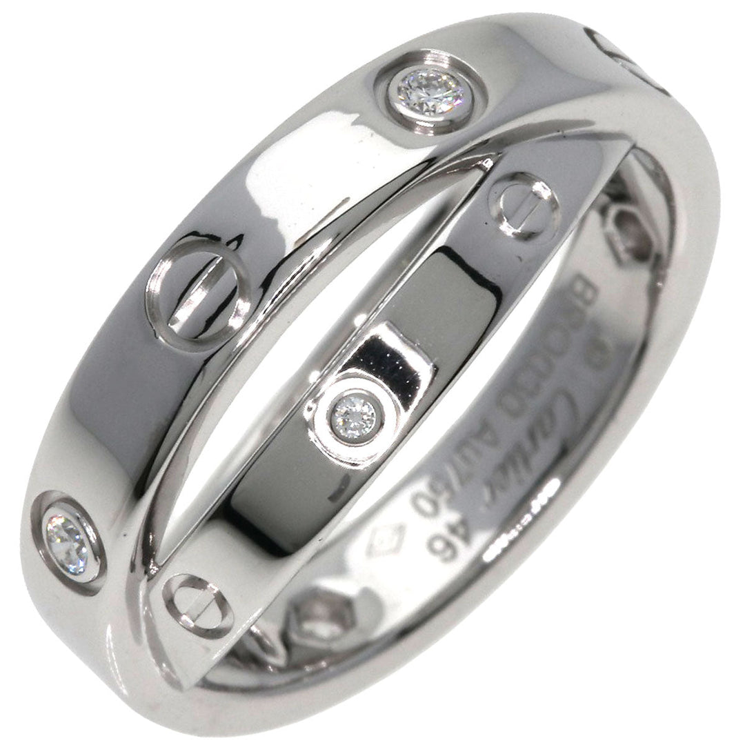 CARTIER Ring K18WG Silver Be Love 6P Diamond #46