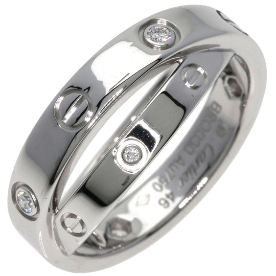 CARTIER Ring K18WG Silver Be Love 6P Diamond #46