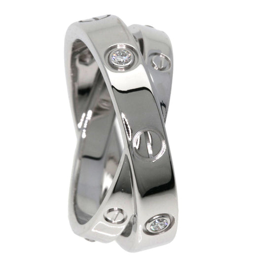 CARTIER Ring K18WG Silver Be Love 6P Diamond #46