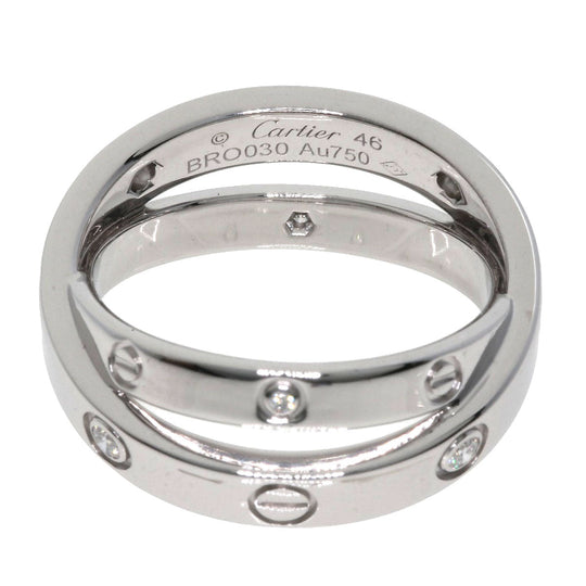 CARTIER Ring K18WG Silver Be Love 6P Diamond #46