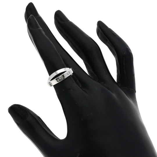 CARTIER Ring K18WG Silver Be Love 6P Diamond #46