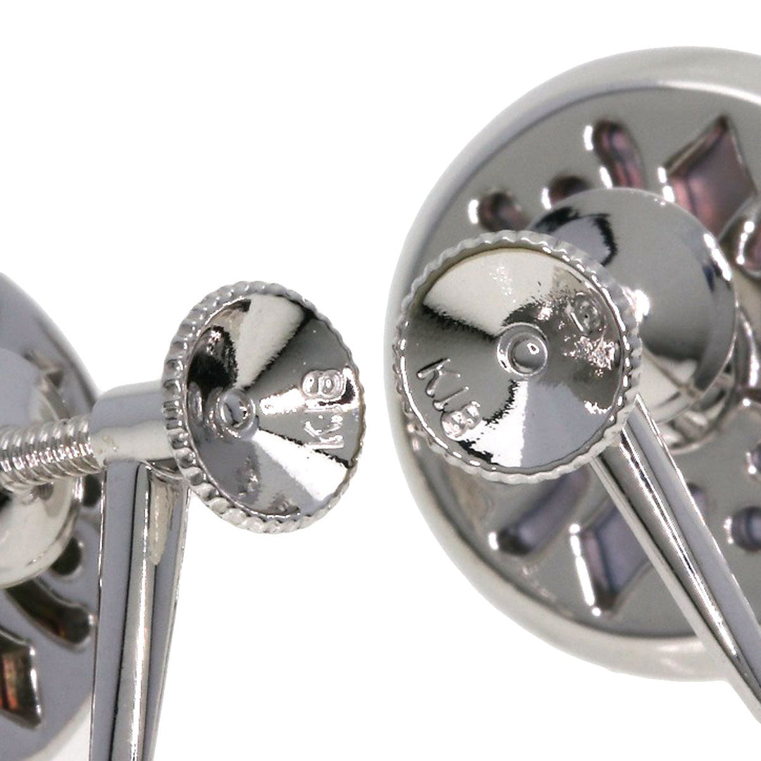 MIKIMOTO Earring K18WG Silver Pikuwe Akoya Pearl